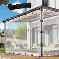 8 Mil Clear PVC Tarpaulins 20x29.5 ft, Waterproof Wind-Proof Transparent Vinyl Tarp for Patio Pergola Garden Canopy Rainproof Anti-Tear PVC Cover with Grommets