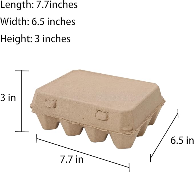 15 Pack Egg Cartons Cheap Bulk, 3x4 Style Egg Storage Containers Holder, Sturdy Natural Pulp Material Perfect for Storing Extra Eggs