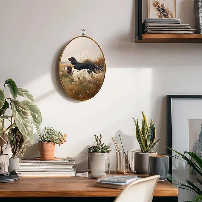 Landscape Framed Wall Art – 8.6×11.4 Inches, High-Density Canvas with Pre-Installed Hook, Vintage Landscape Art, Perfect for Bedroom, Living Room, Study, and a Gift for Art Lovers