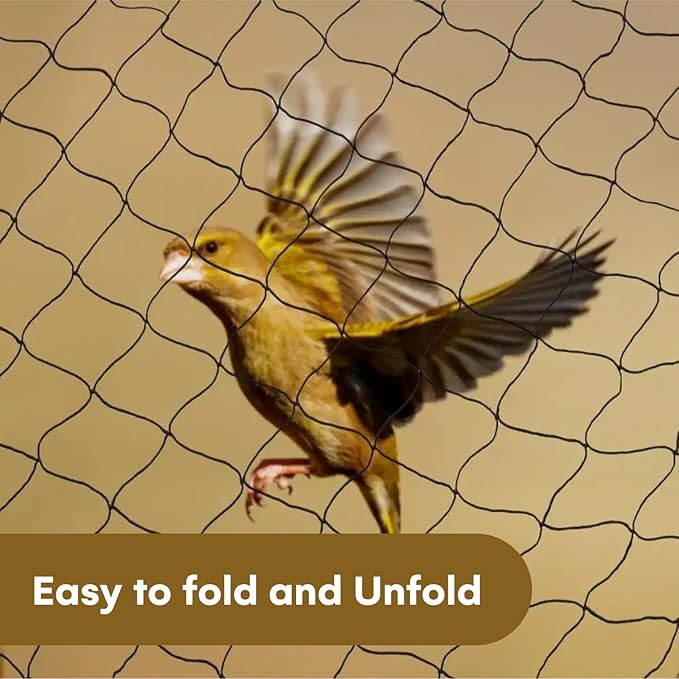 Nylon Mesh Anti Bird Netting [50 X 50] ft - Protect Fruit Trees, Chickens, Gardens & Aviaries (Pack of 2)