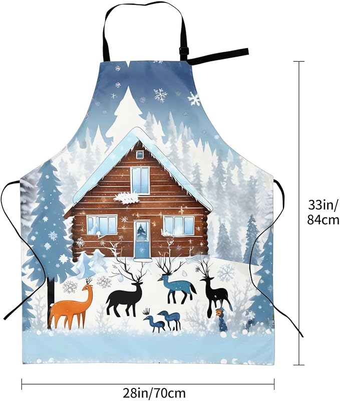 Multidimensional Space Heavy Duty Waterproof Apron with Pockets for AdultsResistant Grilling, Gardening, Painting