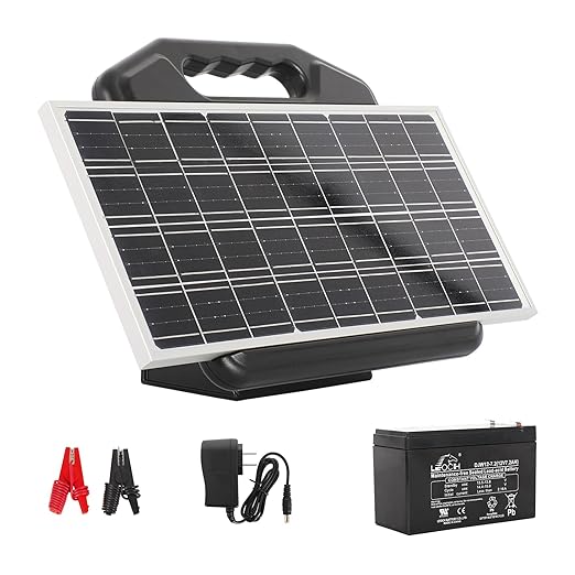 S1500 1.5 Joule Solar Electric Fence Energizer for Livestock, Horses, Cattle, Sheep - 50 Miles, 15W Solar Panel, Easy Installation
