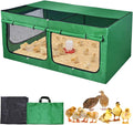 Brooder Box for Chicks, Chicken Run Large Chick Starter Kit Portable Brooding Pen with Breathable Mesh & Waterproof Pad Outdoor Indoor Small Animal Enclosures for Chicken Duck Quail (Large)