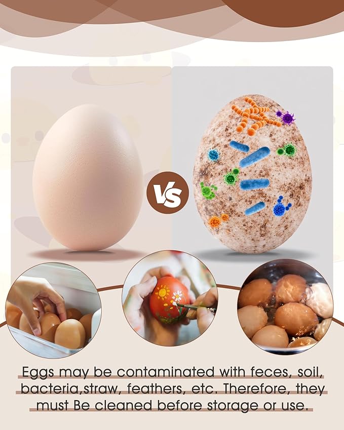 Bamboo Egg Holder Countertop with Silicone Egg Cleaner, 2-Tier Egg Holder for 24 Eggs, Stackable Design for Fresh Eggs, Farmhouse Egg Tray Storage Display Rack，Fits Quail, Duck, Chicken Eggs