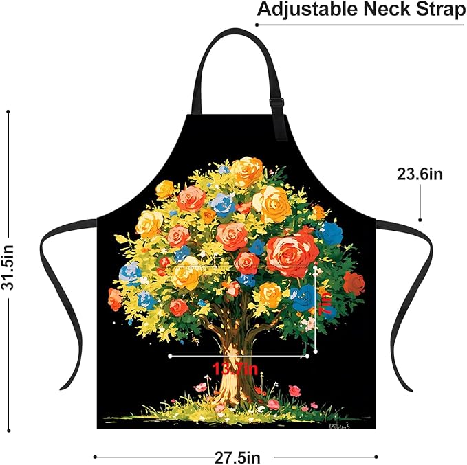 Apron Adjustable Waterproof with Two Deep Pockets Wowen men for Summer BBQ Pool Parties & Resorts