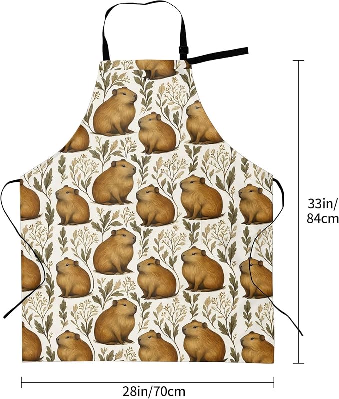 Serene Swan In Stream Adjustable Waterproof Apron Work Cooking Apron With Pockets For Men Women