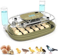 24 Egg Incubator with Humidity Display & Candler, Automatic Adjustable Turner, Temp & Humidity Control, Auto Water Refill – Large Capacity Hatcher for Chicken, Duck, Goose, Turkey, Quail