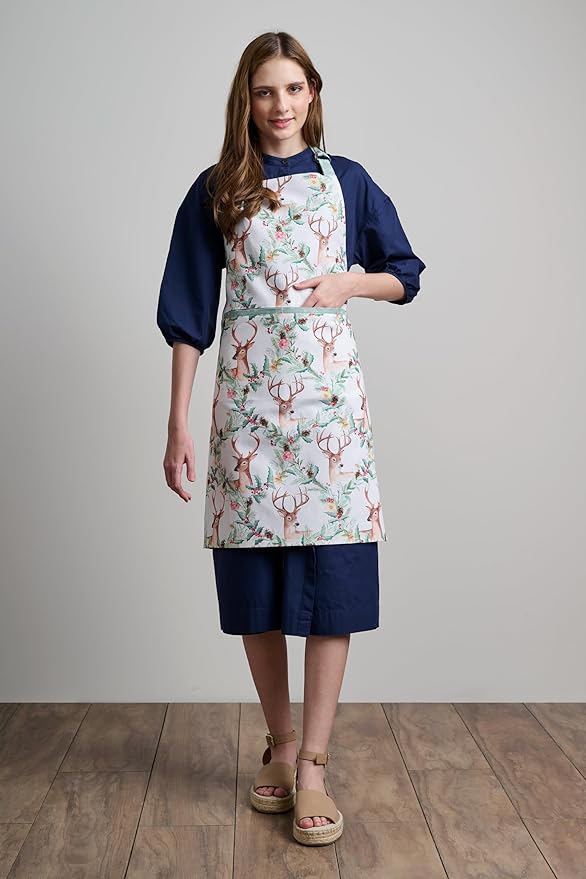 Maison d' Hermine 100% Cotton Apron for women with Pocket Kitchen Chef Apron for Men Cooking Easter Decorations