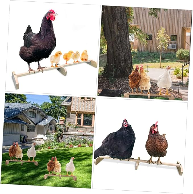 Hemoton 1piece Chicken Perch Bird Roosting Bar Wooden Stand Pet Supplies Macaw Parrot Perch