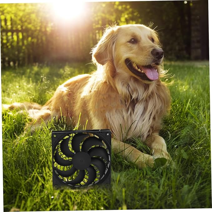 Mipcase Durable Solar Panel Fan for Pet House Chicken Coop Portable Cooling Ventilation System for Dogs Cats and Livestock Lightweight Easy to Install for Summer Use