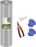 HOPERAN Hardware Cloth 1/2 Inch 36 x 50 ft - 19 Gauge Chicken Wire Fencing Mesh, Hot Dipped Galvanized After Welding, Wire Fence Rolls for Garden Fencing, Gopher Wire Rabbit Wire Poultry Netting
