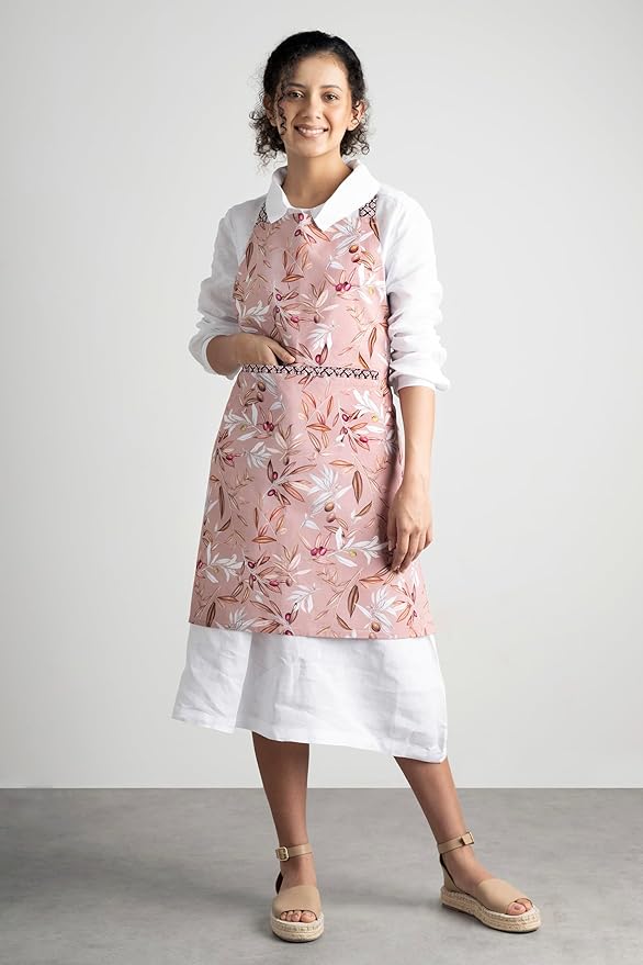 Maison d' Hermine 100% Cotton Apron for women with Pocket Kitchen Chef Apron for Men Cooking Easter Decorations