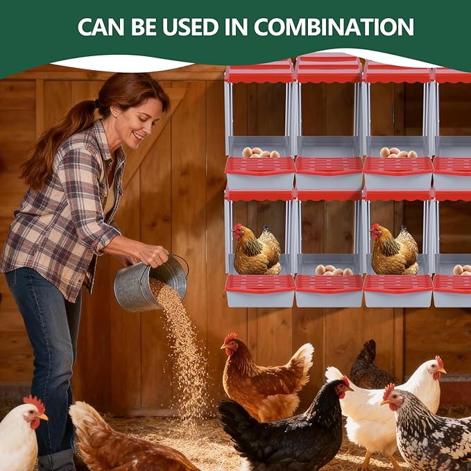 Chicken Nesting Box (Three) Efficiently collects and Protects Eggs Simple Installation Durable and Sturdy Easy to Clean Weatherproof Against rain and Snow