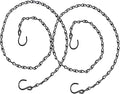 yeezo 2 Pack S Hook Steel Hanging Harness Chain Adjustable Poultry Drinker Hanging Chain Chicken Feeders Hanger Chain Bird Feeder Chains, 40" Long, Capable to Hold up 30 lbs