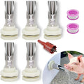5 PCS Pig Nipple Waterer for Barrel Kit Automatic Pig Water System 1/2 inch Stainless Steel Waterer Drinker Feeder with Tank Connectors Hog Water Nipples for Sows Piglet (5pcs, one Size)