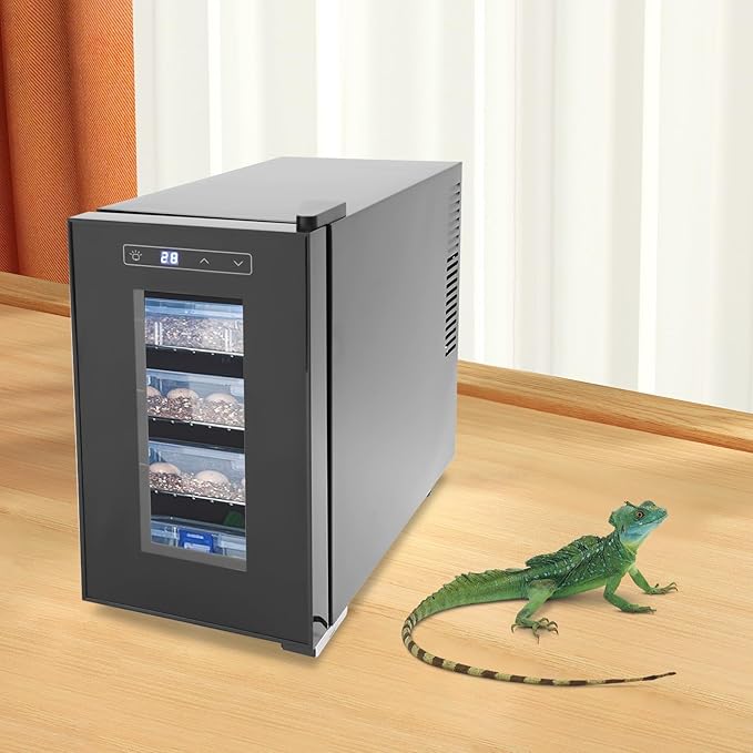 Cabinet Incubators for Hatching Eggs, 23L Scientific Lab Incubator Reptile Egg Incubator for Hatching Chicks, Reptile Incubator Cooling and Heating 10-40°C Temperature Control for Turtle Lizard Snake