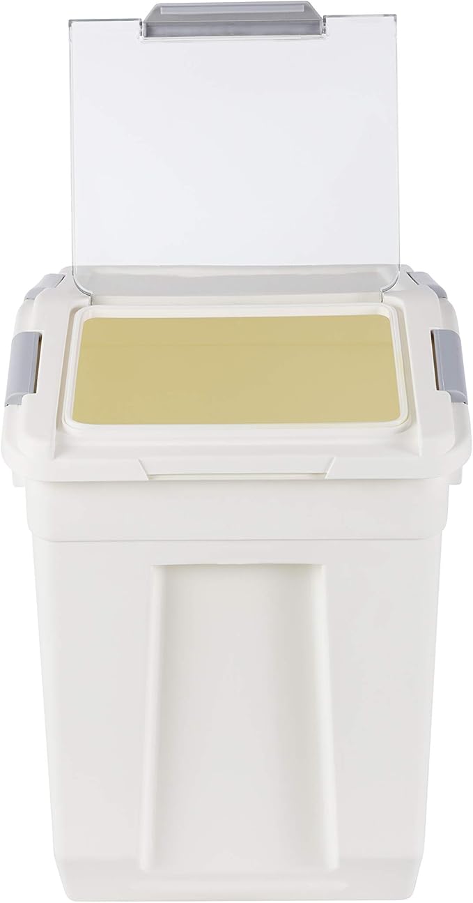 EonTone Flour Storage Container 25 Liters (30 Lb‎) Pack-6 with Lockable Lid Wheels BPA-Free Ingredient Storage Bins