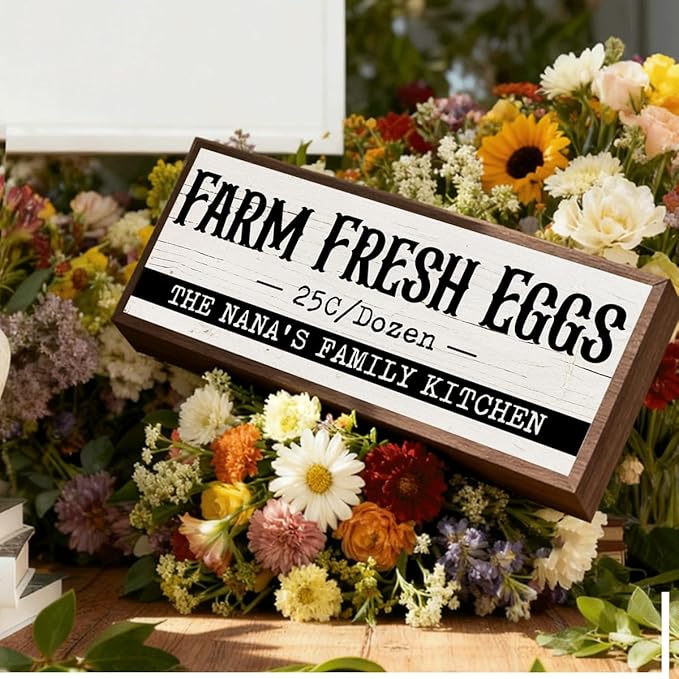 Country Style Kitchens Decor, The Nana's Family Kitchen Sign, Decorative Wooden Wall Plaque, Farmhouse Home Decor, Funny Kitchen Signs, Housewarming Gift 9.5x3.1x1 inches