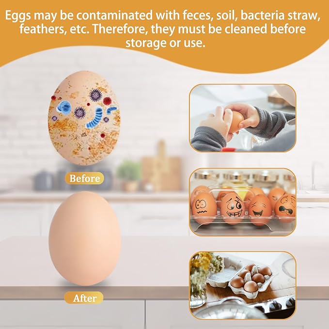 Egg Washer for Fresh Eggs, Egg Brush for Cleaning Fresh Eggs, Egg Cleaner for Fresh Eggs, Good Egg Brush, Cleaning Tools for Egg Washer -1 Pack (White)