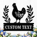 Custom Chicken Coop Metal Sign, Personalized Chicken Coop Sign for Outside, Custom Metal Hen House Farm Signs, Chickens Hen House Farmhouse Wall Art Decor