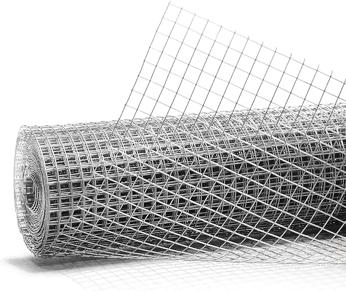 Fencer Wire 19 Gauge Hot-Dipped Galvanized Hardware Cloth with Mesh Size 1/2" x 1/2" for Chicken Coop/Run/Cage/Pen/Vegetables Garden and Home Improvement Project (c. 2 ft. x 25 ft.)