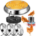 Sliner 4 Pack Chicken Water Heater for Winter 11.8'' Poultry Water Drinker Heated Base Stainless Steel Heated Base for Poultry Drinking