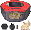 Brooder Box for Chick Starter Kit - Brooder Pen/Chicken Supplies Brooder Box with Ideal Size Brooding Up to 15 Chick, Duck and Quail(Red)