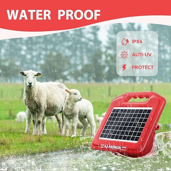Solar Electric Fence Set: S600 + MINI250 Solar Electric Fence Charger, 0.53Joule & 0.18Joule for Versatile Protection