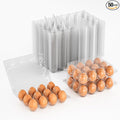 50 Pack Plastic Egg Cartons Cheap Bulk 12 Count Clear Blank Egg Containers for Refrigerator, Reusable Holder for Home Ranch Farm Commercial Market Display, Plastic Packaging for Craft Projects