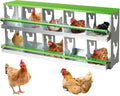 Chicken Nesting Box for Laying Eggs,Wall-Mountable Chicken Coop Nesting Boxes,10 Hole Roll Away Nesting Boxes,with Large Vented Holes,for Chickens,Ducks,Large Egg Laying Boxes (Green 10 Hole)