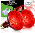 2-Pack 150W Infrared Heat Lamp - Reptile Heat Emitter, Red Heat Bulb for Chicked, Snake & Leopard Gecko, E26 Base