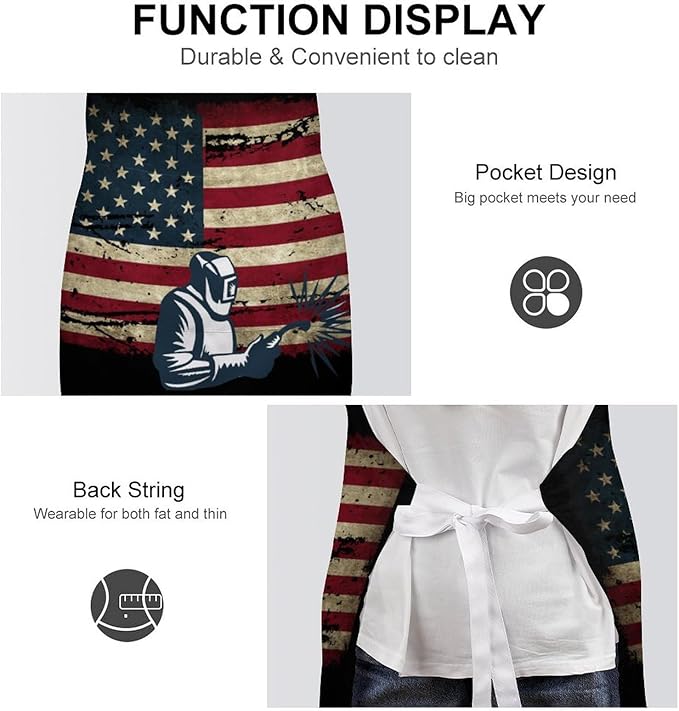 Bahamas Map Flag Apron,Waterproof Unisex Adult Aprons with Pockets Kitchen Baking Aprons