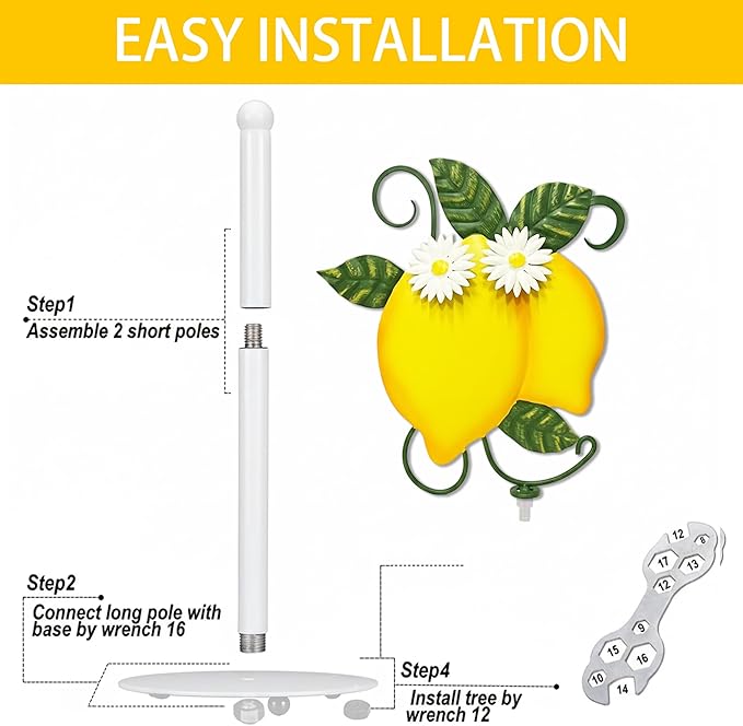 Lemon Paper Towel Holder, Spring Summer Lemon Decor for Countertop Cute Farmhouse Home Table, Housewarming Birthday Gifts Yellow