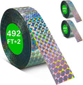 [984FT] Effective Birds Scare Reflective Ribbon Reflectors,Dual-Sided Flashing Streamers to Keep Pigeons, Hawks, Woodpeckers, Geeses Away from Trees Plants Crops Garden Porch,2*Rolls