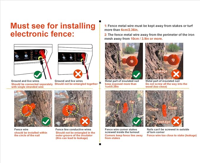 30 Miles/48km Solar Electric Fence Charger,15W Solar Powered Fencer with Adjustable 6KV to 12KV Output (0.3J-1.5J),Battery Level LCD Display,All-Weather Kit for Livestock,Deer,Farm,Yard