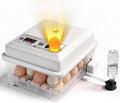 Incubators for Hatching Egg 16Eggs Digital Temperature Control Egg Candler and Alarm, External Water Port, Auto Egg Turning & 360°Air Circulation System for Chicken Coop, Duck, Goose & Quail Eggs