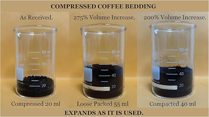 JavaEarth® Compressed Poultry Bedding, Upcycled Spent Coffee Ground Pellets, 20 lbs