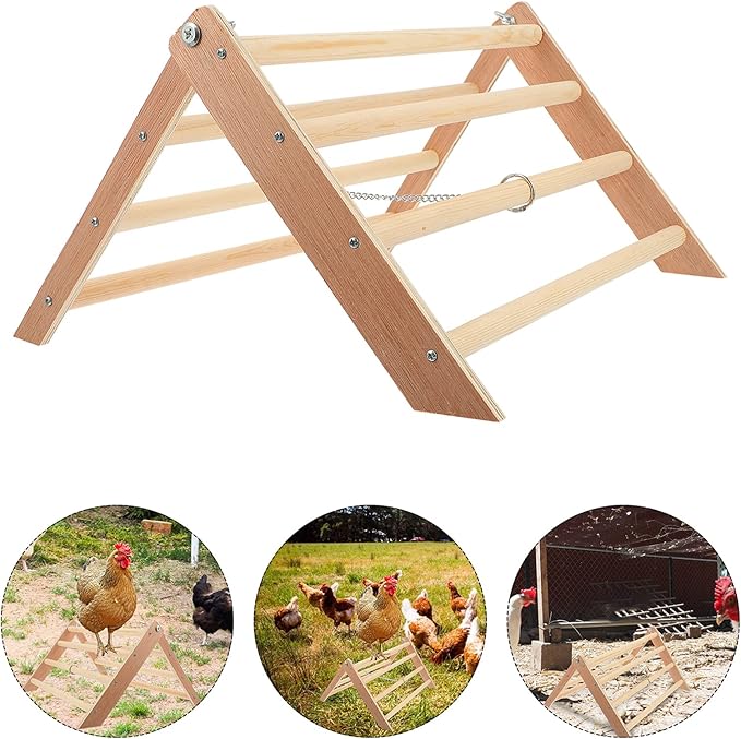 Balacoo Tree Holder Stand Chicken Perch Wood Stand Roosting Bar Parrot Bird Rack Chicken Pet Toy Frame Holder for Hens Bird Parrot Hens Macaw Brown Small Toys