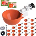 20 Pack Large Automatic Chicken Waterer Cups | Chicken Water Feeder | Poultry Water Feeder Kit | Tee Fittings Poultry Feeder Cups for Chicks, Duck, Turkey, Goose