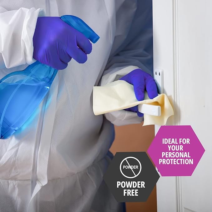 MED PRIDE Nitrile Medical Exam Gloves - Disposable Powder & Latex-Free Surgical Gloves For Doctors Nurses Hospital & Home Use