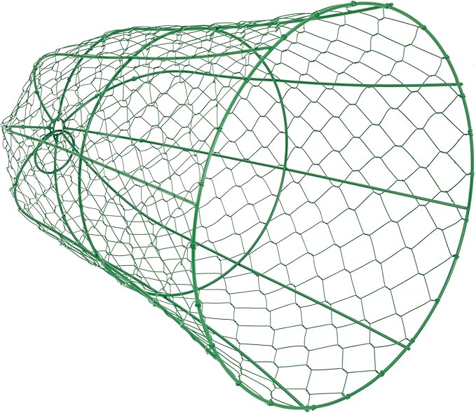 YIYIBYUS Garden Chicken Wire Cloche, 12.99" Diameter x 15.75" Height Plant Protective Covers Metal Cage Plant Protector Cover for Gardens, Parks, Yards, Balconies, Farms (5pcs, Green)