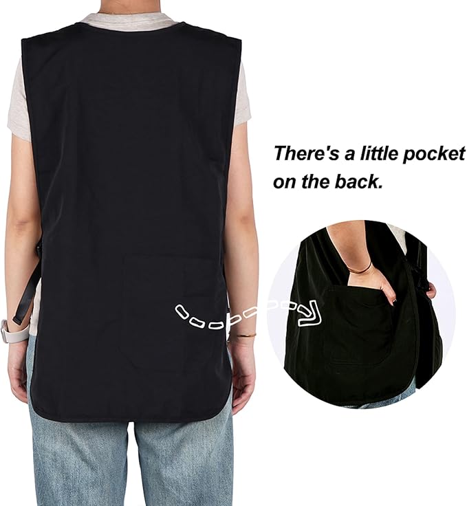 Waterproof Unisex Cobbler Apron with 4 Pockets Vest Style Ultralight Chef Waiter Work Overalls