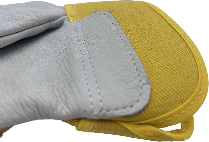 Leather Work Gloves, Reinforced Durable Gardening Gloves,Cowhide Work Gloves,Puncture & Cut Resistant
