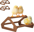 Roosting Perch for Baby Chickens, Chick Brooder Coop Training Toy Accessory, Easy Click Together Assembly, Durable Plastic, Mix and Match Colors, USA Made (Brown, 3 Pack)