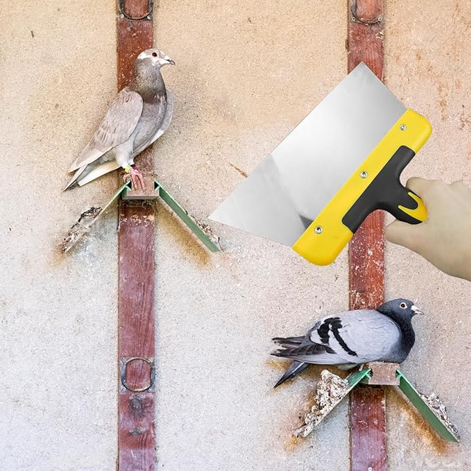 Large Pigeon Droppings Scraper Bird Poop Remover Stainless Steel Bird Droppings Cleaning Scraper