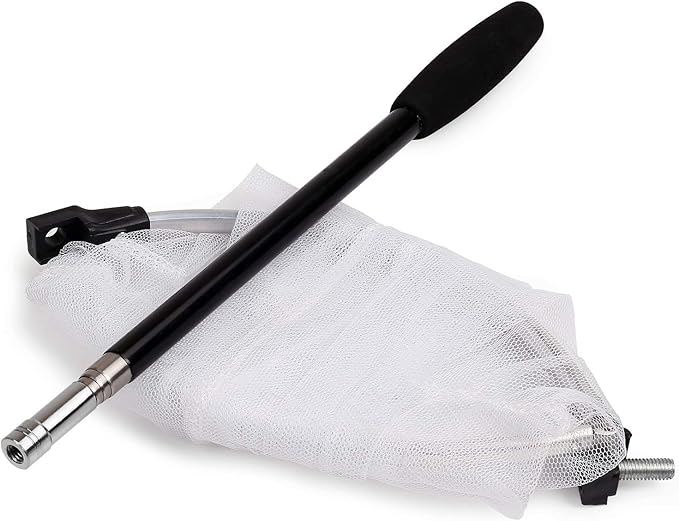 RESTCLOUD Insect and Butterfly Net with 12" Ring, 24" Net Depth, Handle Extends to 59 Inches (10" Ring, 48" Handle)