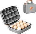 12 Slots Outdoor Egg Containers With Lid, Reusable Egg Cartons With Handle, Shockproof Storage Egg Carrier For Party Picnic Travel, Portable Holder Protection Egg Box
