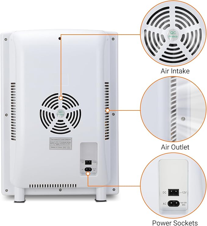 25 L Laboratory Incubator, Portable Reptile Science Laboratory Incubator, Digital Temperature Controlled 10°C-60°C (72°F to 140°F), Reptile Egg Incubator with AC&DC Power for Small Reptiles White
