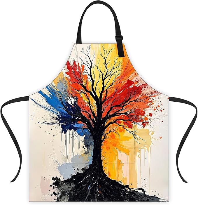 Apron Adjustable Waterproof with Two Deep Pockets Wowen men for Summer BBQ Pool Parties & Resorts