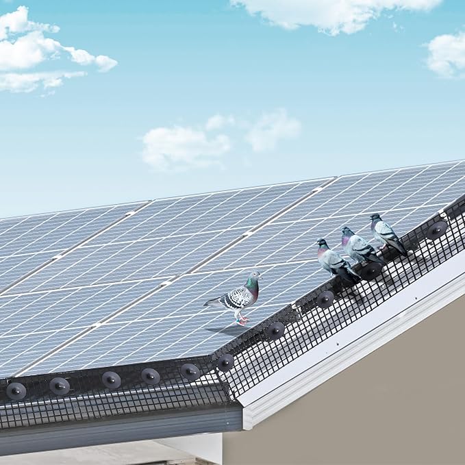 VEVOR 6 inch x 100ft Solar Panel Bird Guard, Critter Guard Roll Kit with 60pcs Durable Metal Fasteners, Solar Panel Guard with Rust-Proof PVC Coating, 1/2 inch Wire Roll Mesh